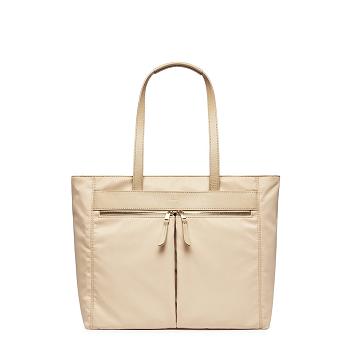 Beige Knomo Grosvenor Place Tote Bags | UKZDE25086