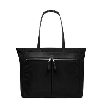 Black Knomo Grosvenor Place Tote Bags | MUKFT45475