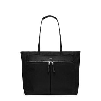 Black Knomo Grosvenor Place Tote Bags | UKNEJ67342