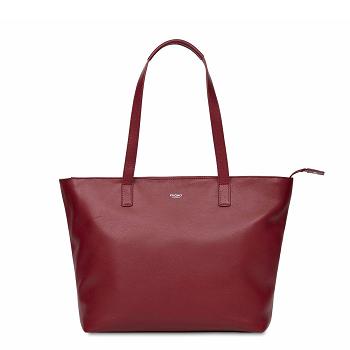 Burgundy Knomo Mini Maddox Laptop Bags | UKCIF91547