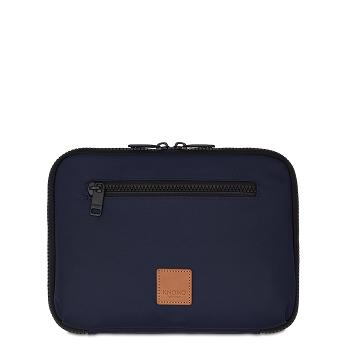 Navy Knomo Fulham X-body Organiser Travel Wallets | BUKSO28334