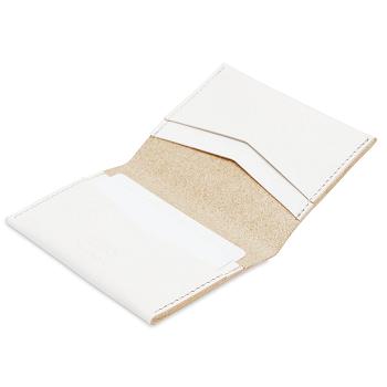 White Knomo Folded Card Holder Outlet | GUKUC77454