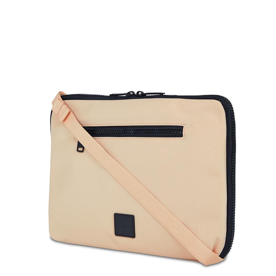 Beige Knomo Fulham X-body Organiser Travel Wallets | UKXBR36232