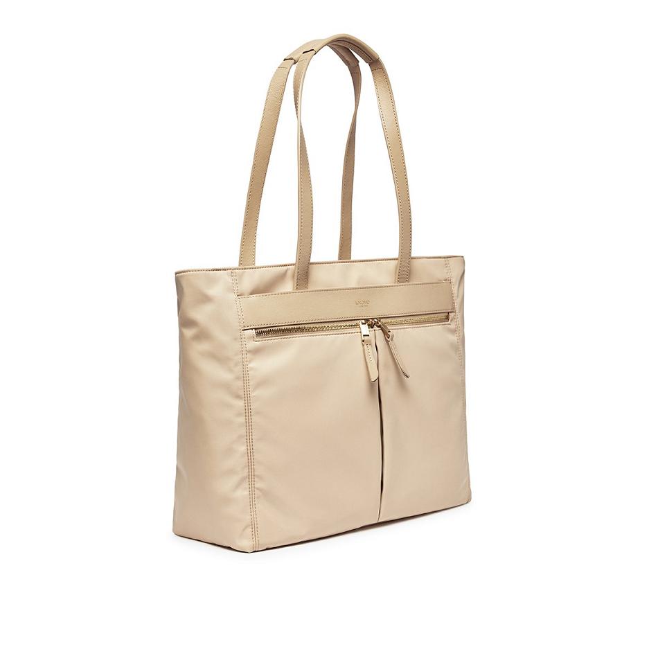 Beige Knomo Grosvenor Place Laptop Bags | TUKPQ76908