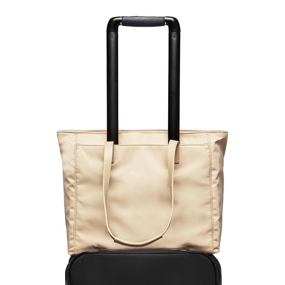 Beige Knomo Grosvenor Place Tote Bags | UKZDE25086