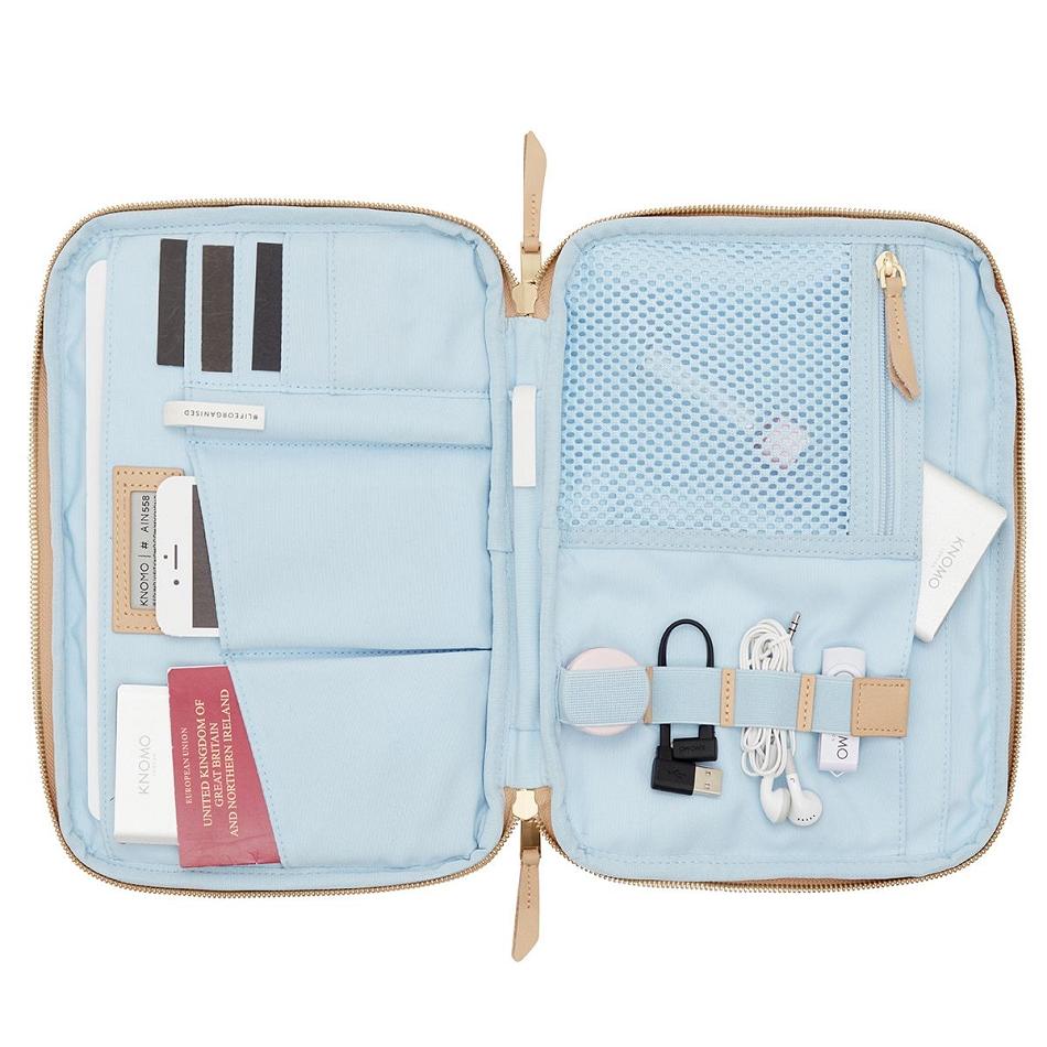 Beige Knomo Knomad X-body Organiser Travel Bags | UKICD89193