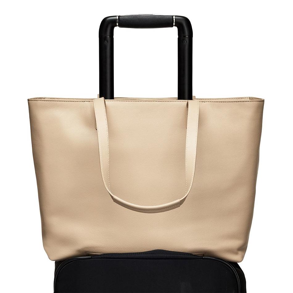 Beige Knomo Maddox Tote Bags | ZUKNQ93454