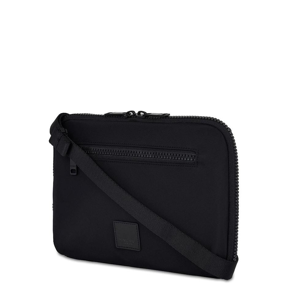 Black Knomo Fulham X-body Organiser Rfid Bags | UKEAH93243