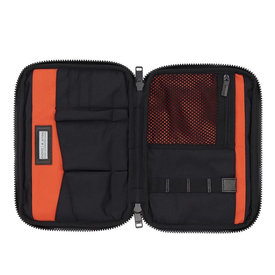 Black Knomo Fulham X-body Organiser Rfid Bags | UKEAH93243