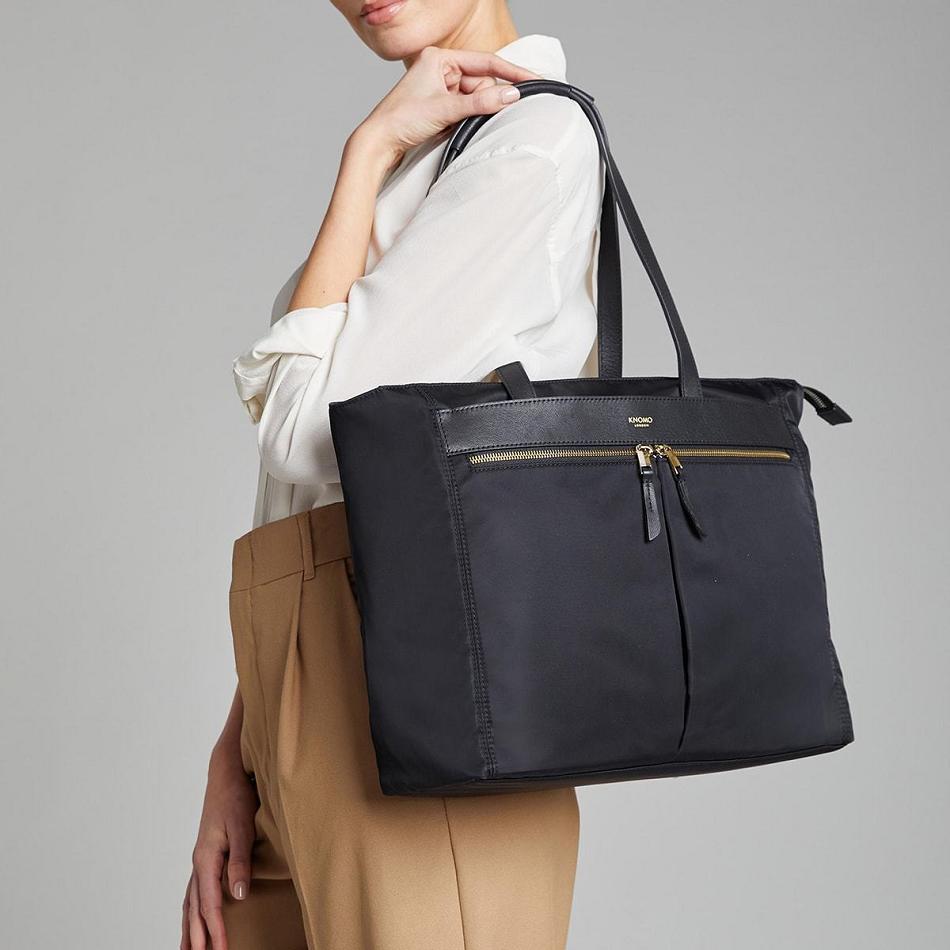 Black Knomo Grosvenor Place Laptop Bags | PUKER48412