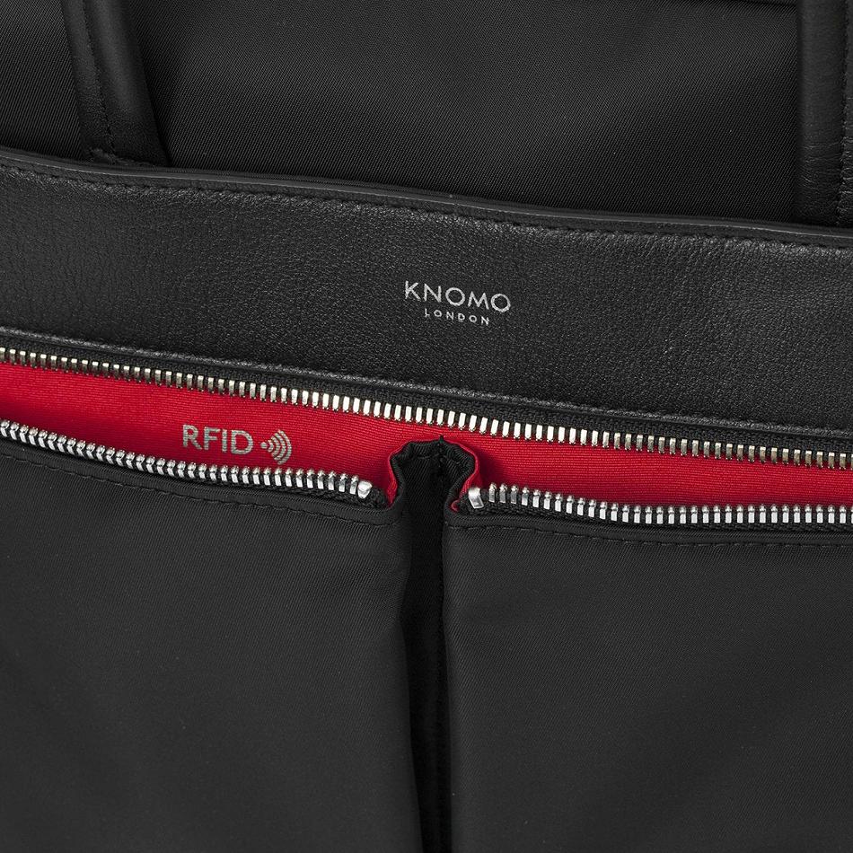 Black Knomo Hanover Rfid Bags | UKNEJ37430