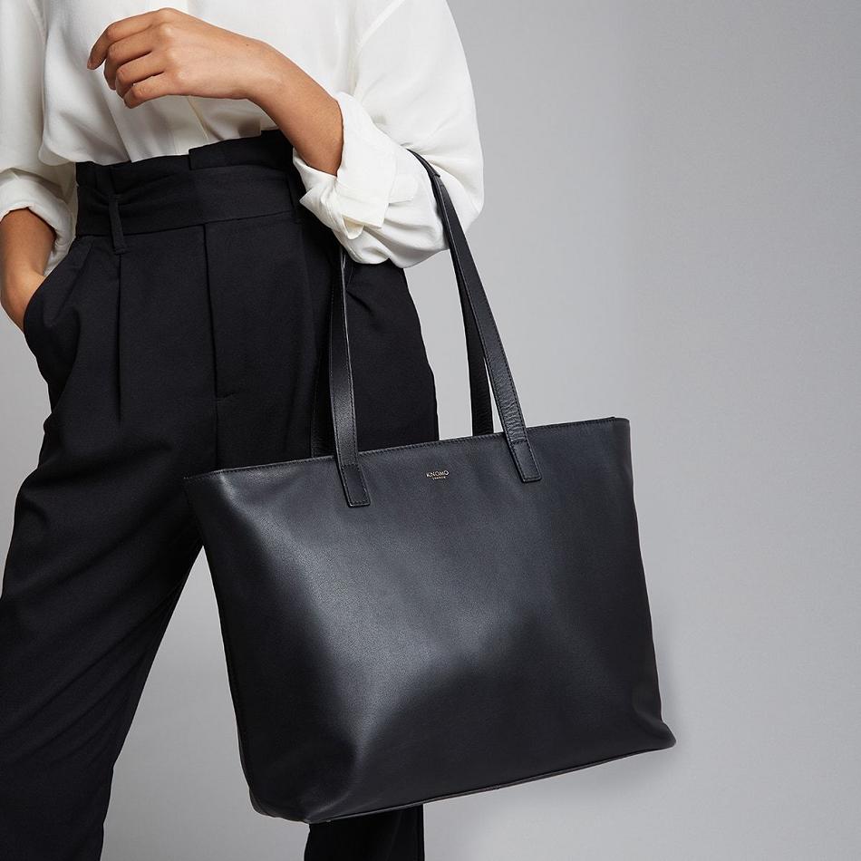 Black Knomo Maddox Tote Bags | UKDFL73924