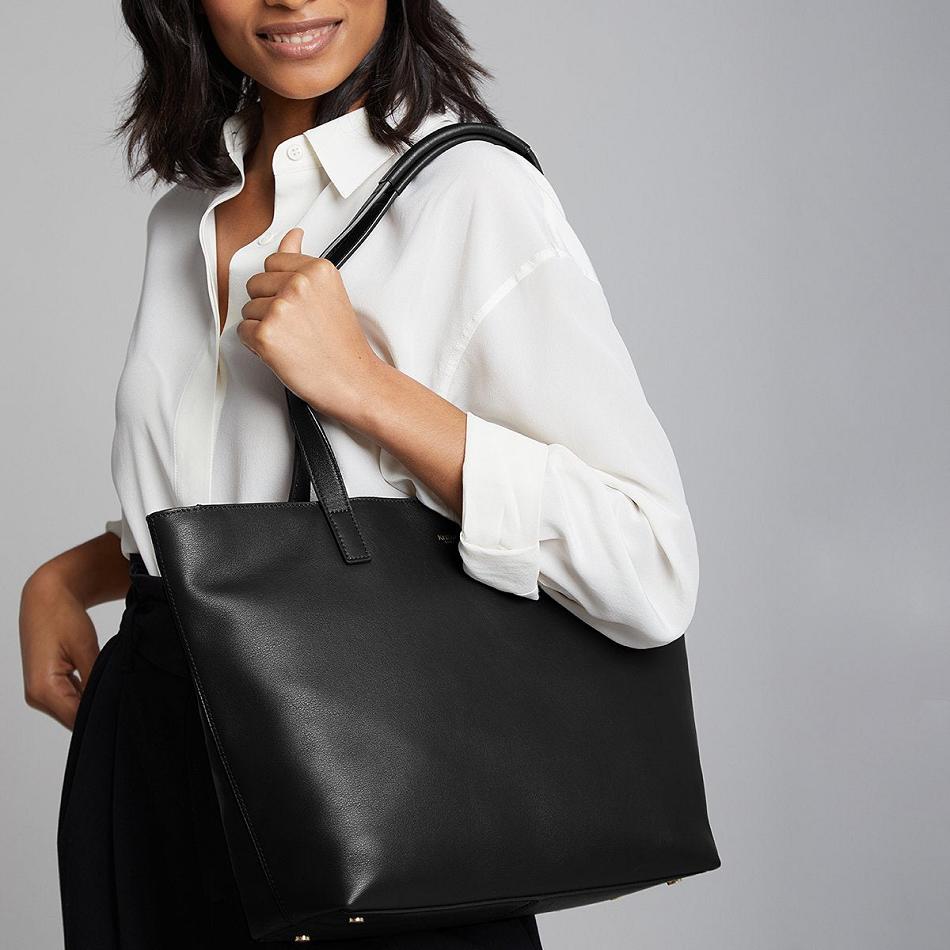 Black Knomo Mini Maddox Tote Bags | UKICD58820