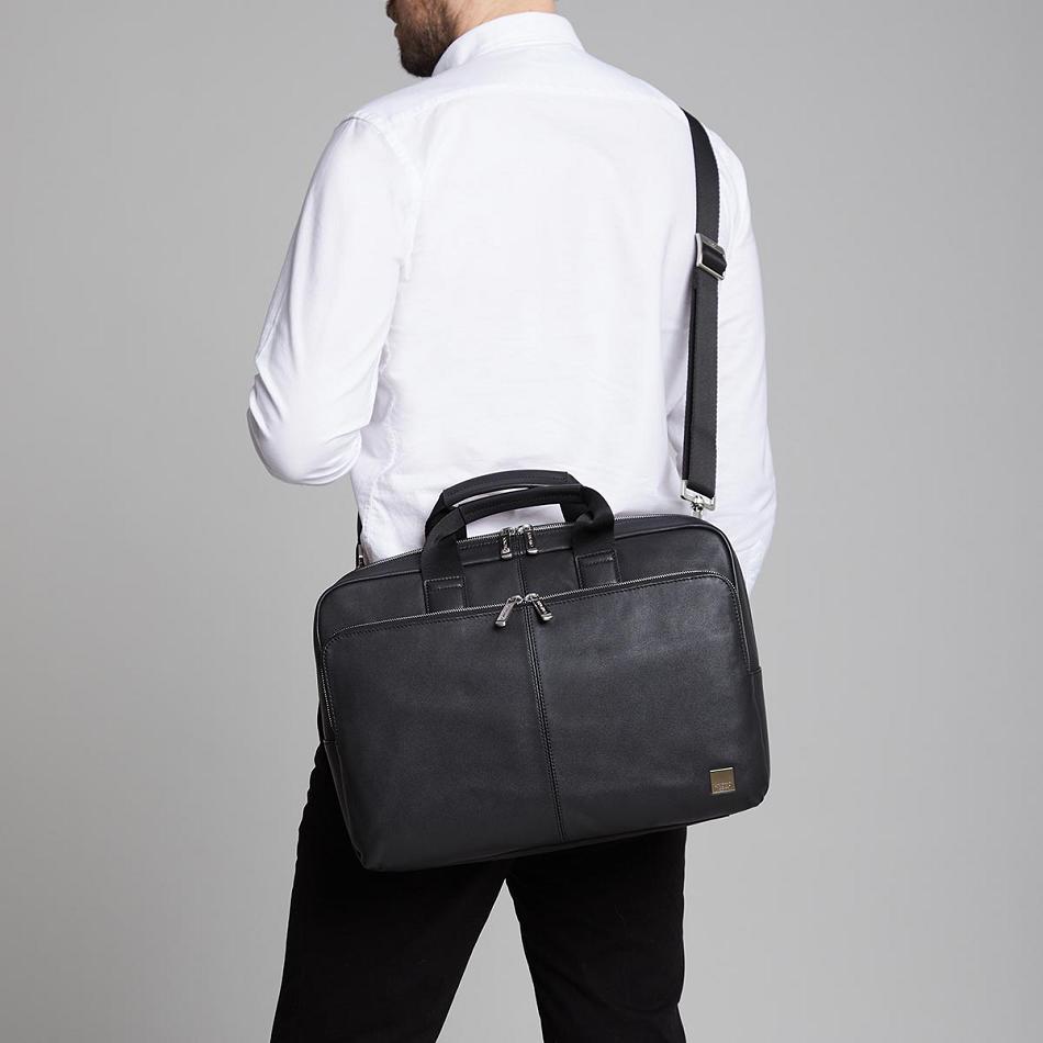 Black Knomo Newbury Laptop Bags | YUKGT97436