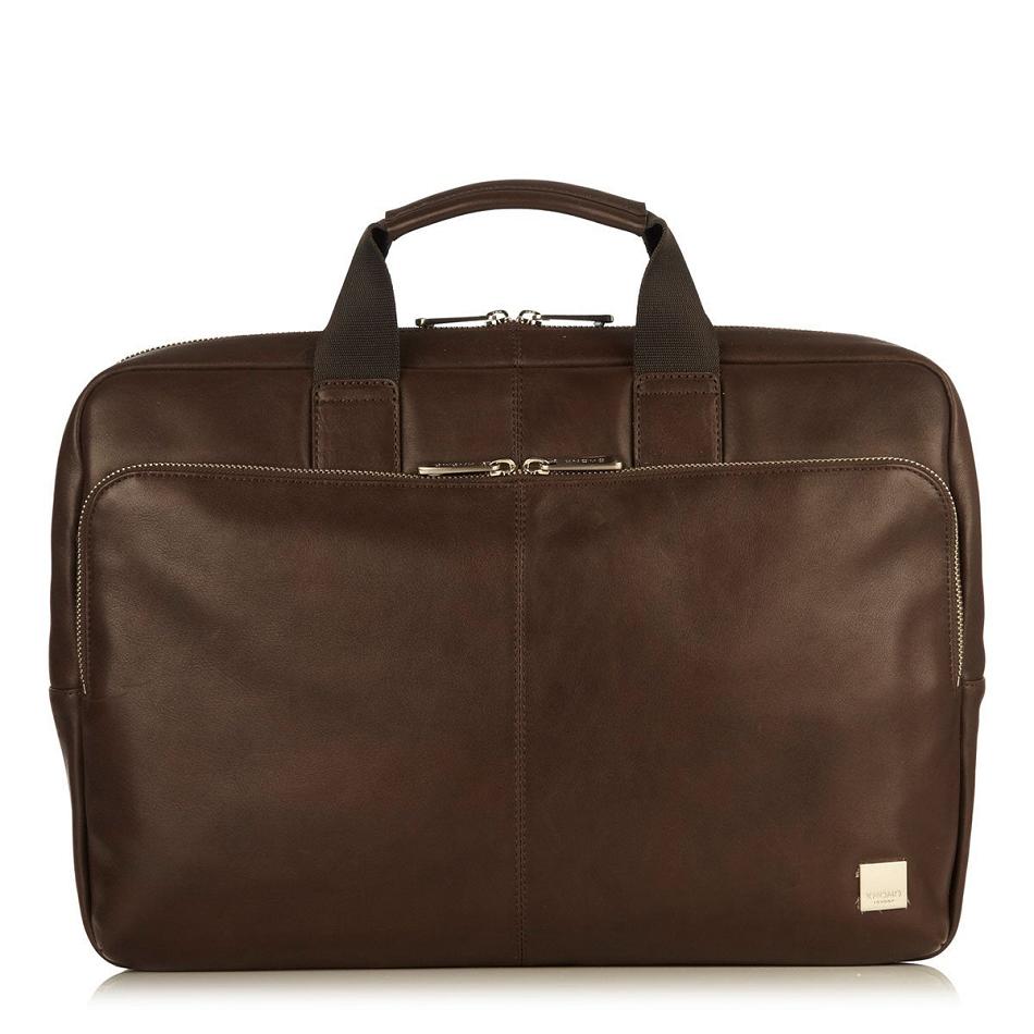 Brown / Blue Knomo Newbury Briefcases | UKJBT14700