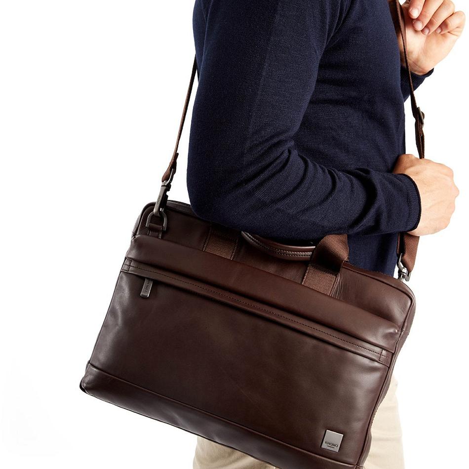 Brown Knomo Foster Laptop Bags | UKJKU47822