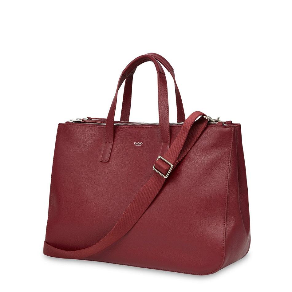 Burgundy Knomo Derby Rfid Bags | UKJBT94150