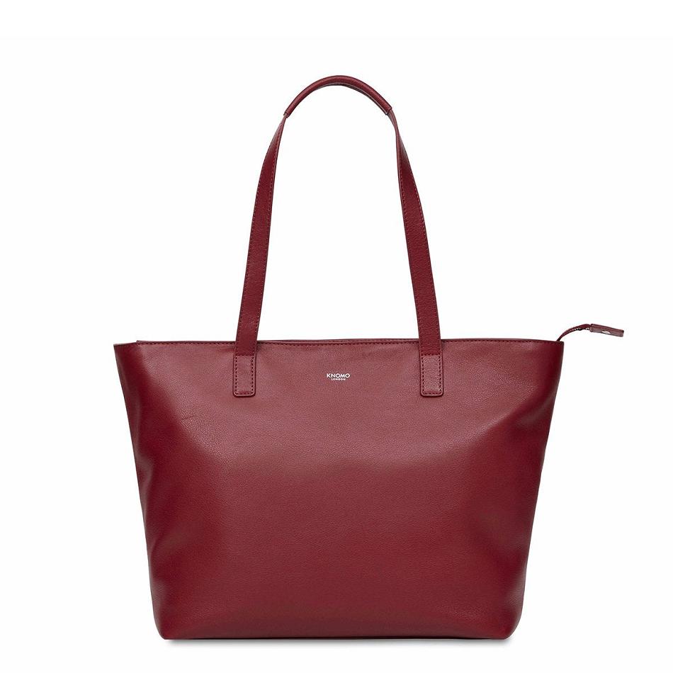 Burgundy Knomo Mini Maddox Tote Bags | EUKHC62261