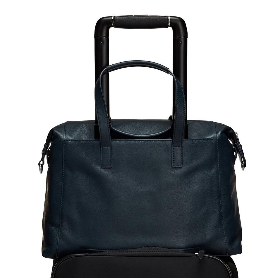 Navy Knomo Audley Laptop Bags | XUKGW89731