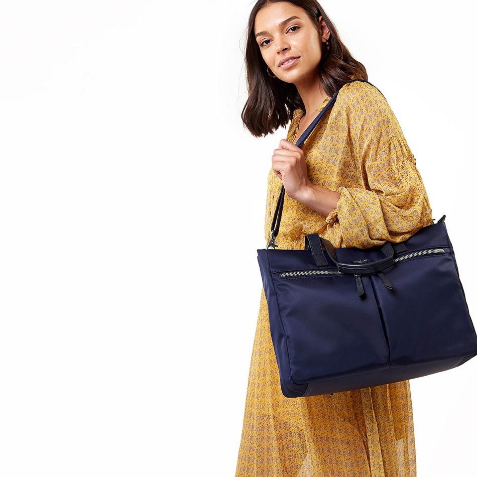 Navy Knomo Blenheim Tote Bags | LUKSX12248