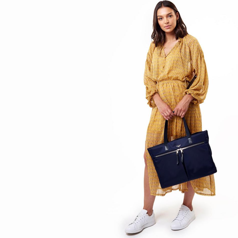 Navy Knomo Blenheim Tote Bags | LUKSX12248