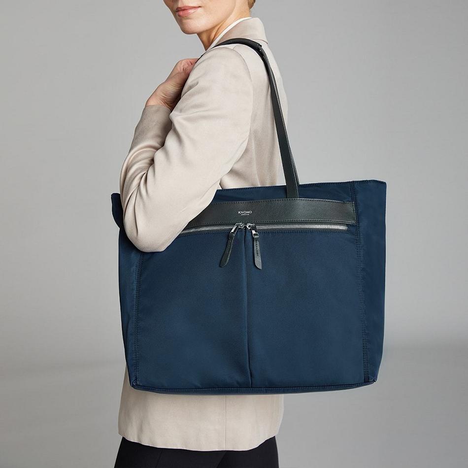 Navy Knomo Grosvenor Place Laptop Bags | AUKDF72103