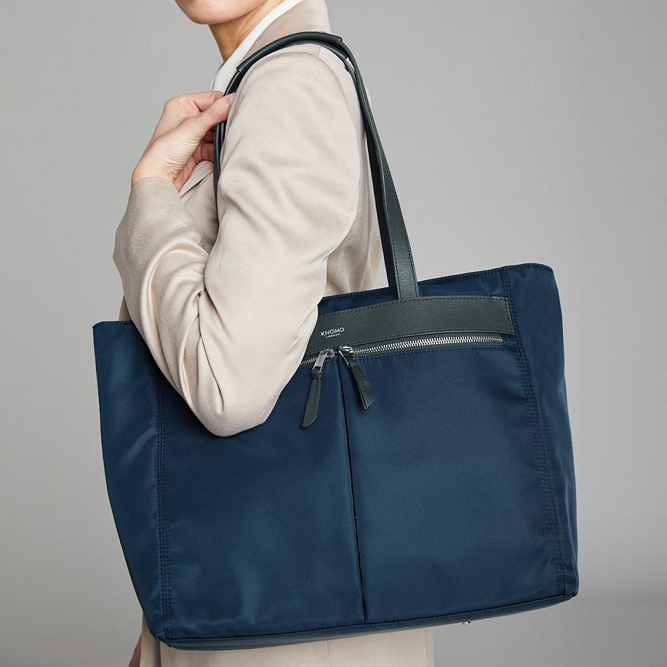 Navy Knomo Grosvenor Place Tote Bags | DUKKV96791