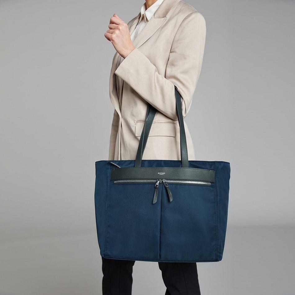 Navy Knomo Grosvenor Place Tote Bags | DUKKV96791