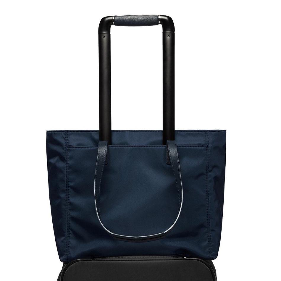 Navy Knomo Grosvenor Place Tote Bags | DUKKV96791