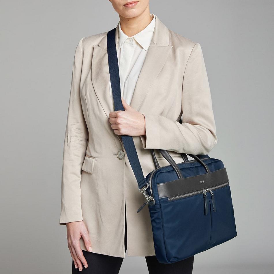 Navy Knomo Hanover Laptop Bags | PUKER92108