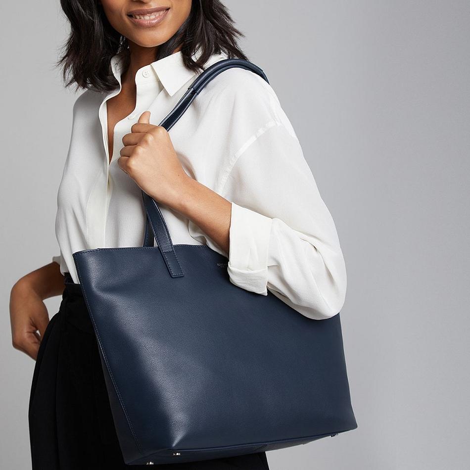 Navy Knomo Mini Maddox Laptop Bags | UKNZX51996