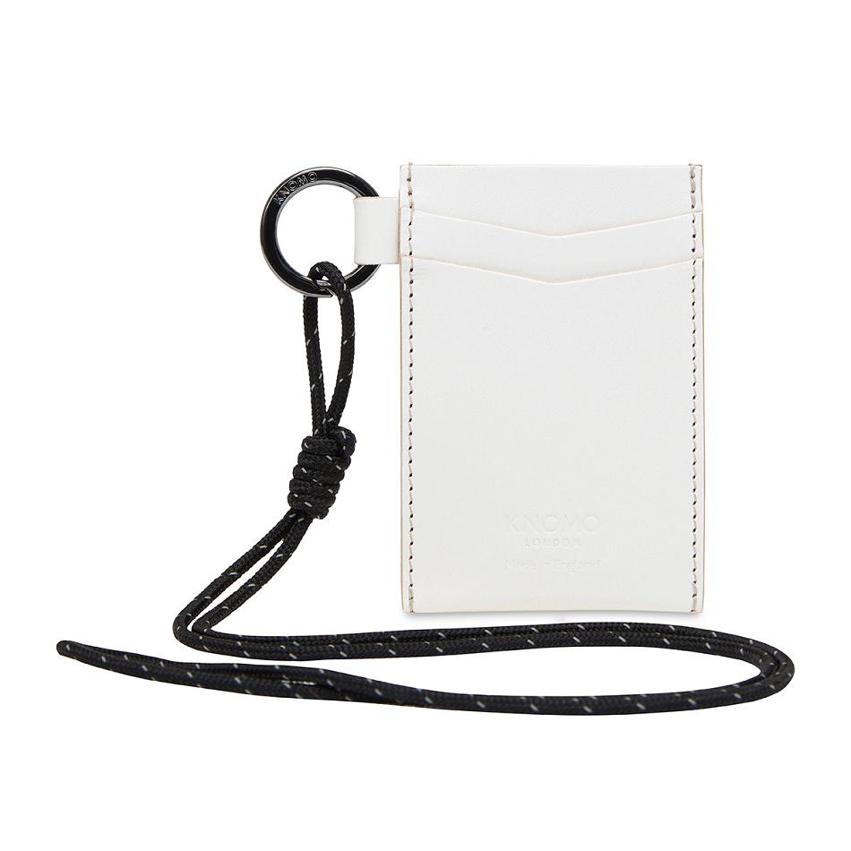 White Knomo Id Card Holder With Lanyard New Forest | YUKVQ93023